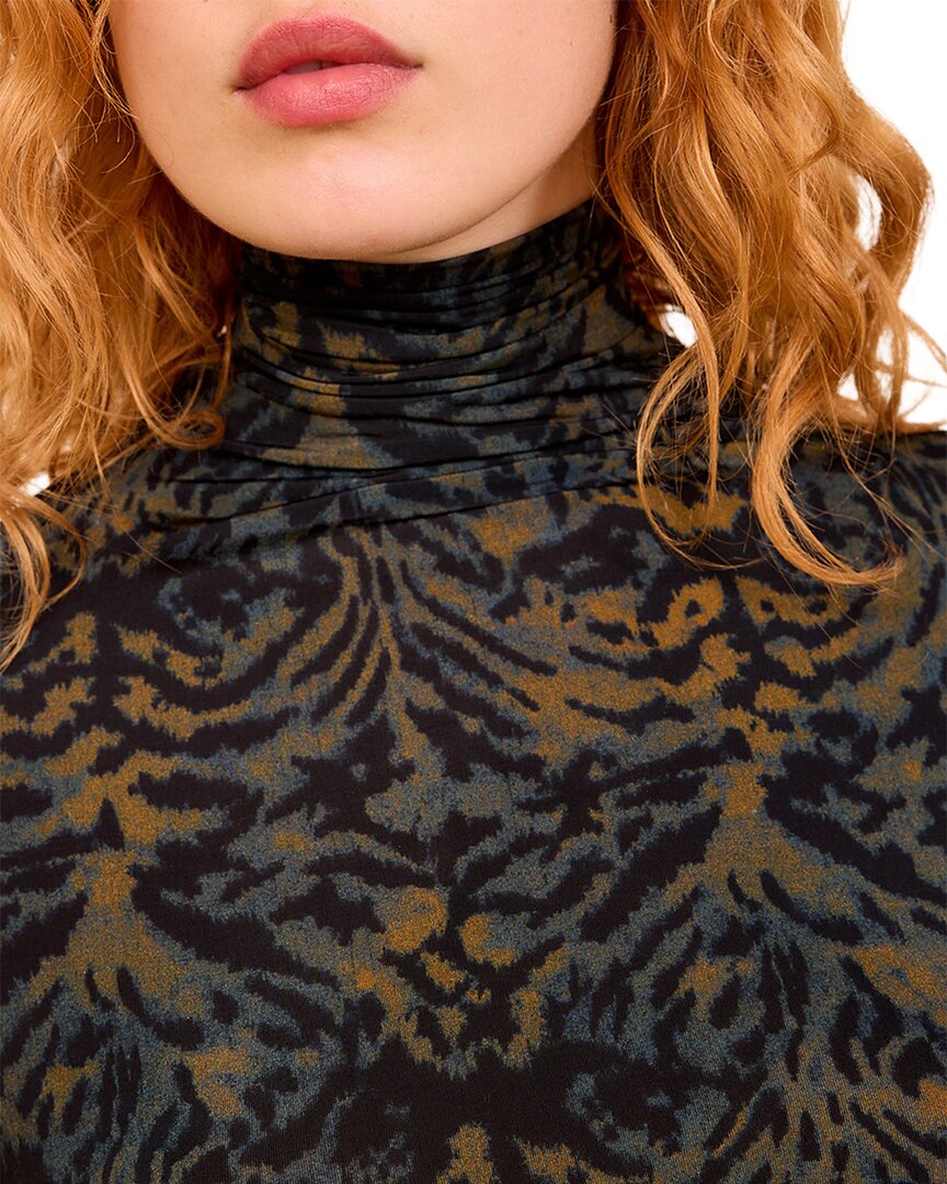 Ulla Johnson | Womens | Aurelia Jersey Turtleneck Top | Green Multi