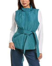 Splendid | Womens | Quilted Crop Vest | Blue