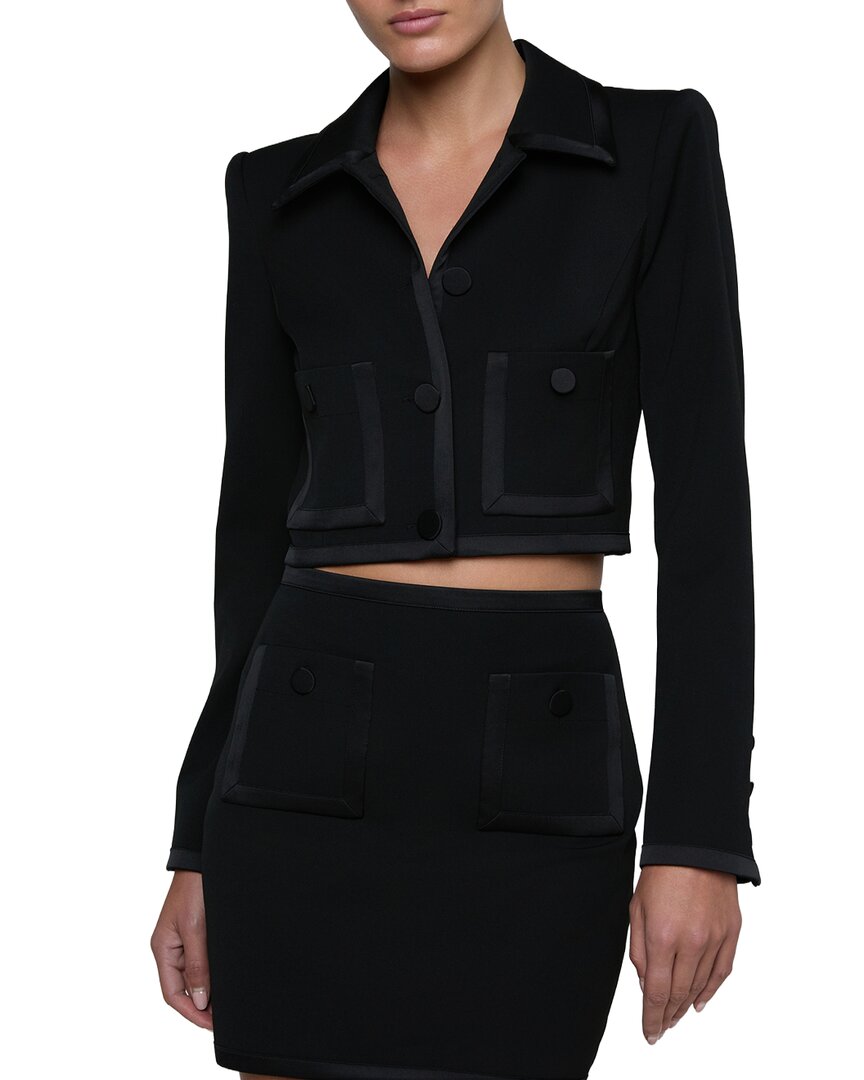 L'AGENCE | Womens | Blythe Satin Binding Jacket | Black