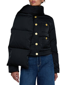 L'AGENCE | Womens | Juana Scarf Down Jacket | Black