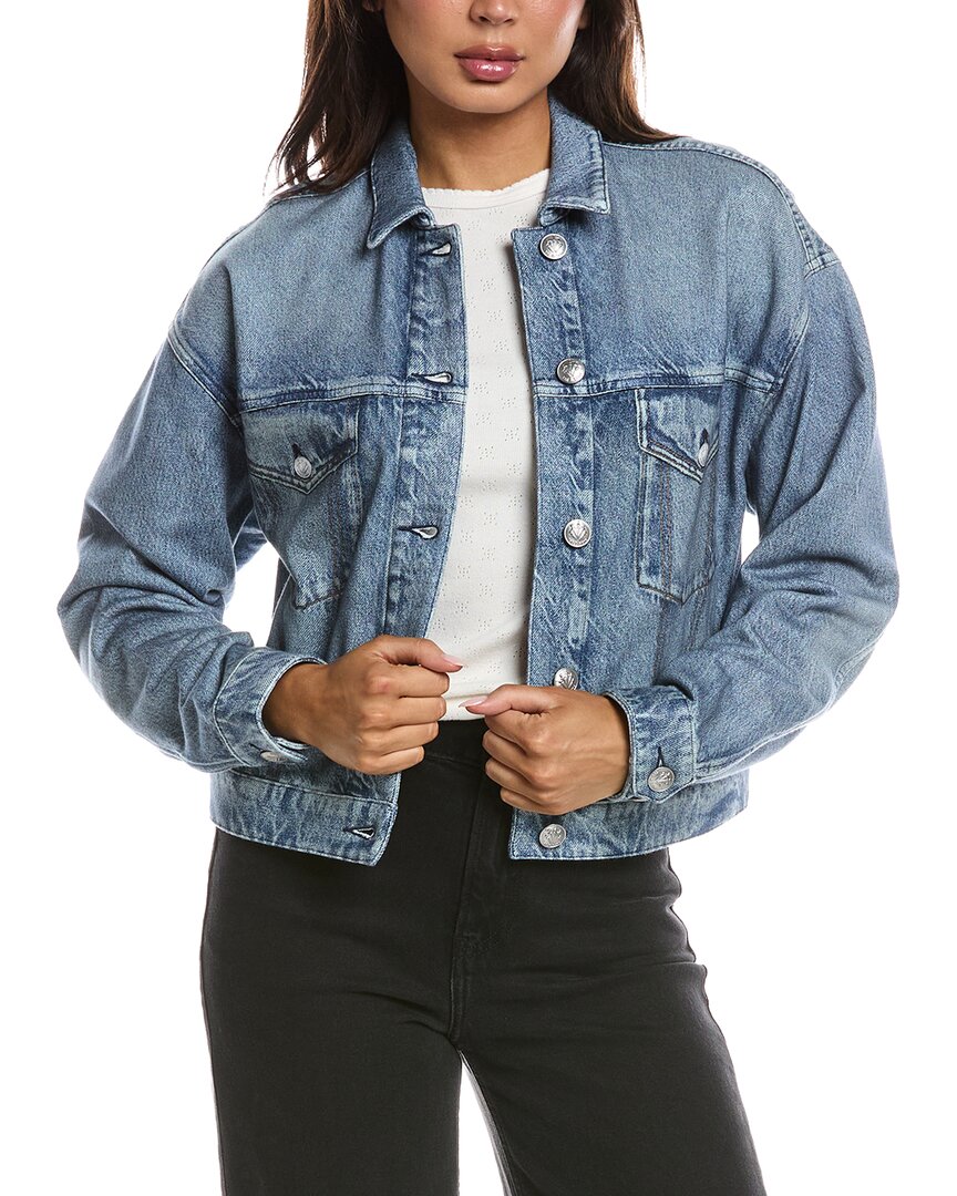 rag & bone | Womens | Miramar Terry Trucker Jacket | Blue