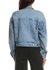 rag & bone | Womens | Miramar Terry Trucker Jacket | Blue