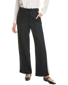 rag & bone | Womens | Siena Wool Side Stripe Pant | Navy