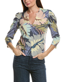tyler boe | Womens | Lily Jersey Leaf Sweater | Multi