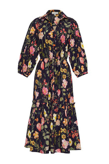 Hutton Dress | Stems Evening Blue