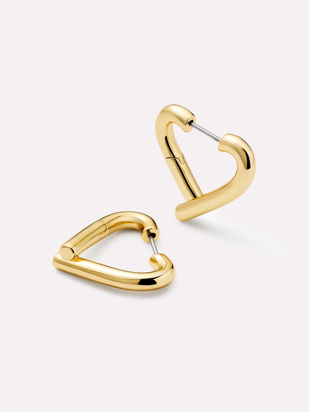 14K Gold Plated Open Hearts Love Valentines Day Statement Hoop Earrings For Women Ana Luisa Keilan