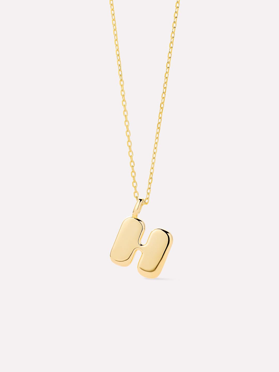 14K Gold Plated Sterling Silver Initial Pendant Necklaces For Women Ana Luisa Bubble Letter Necklace