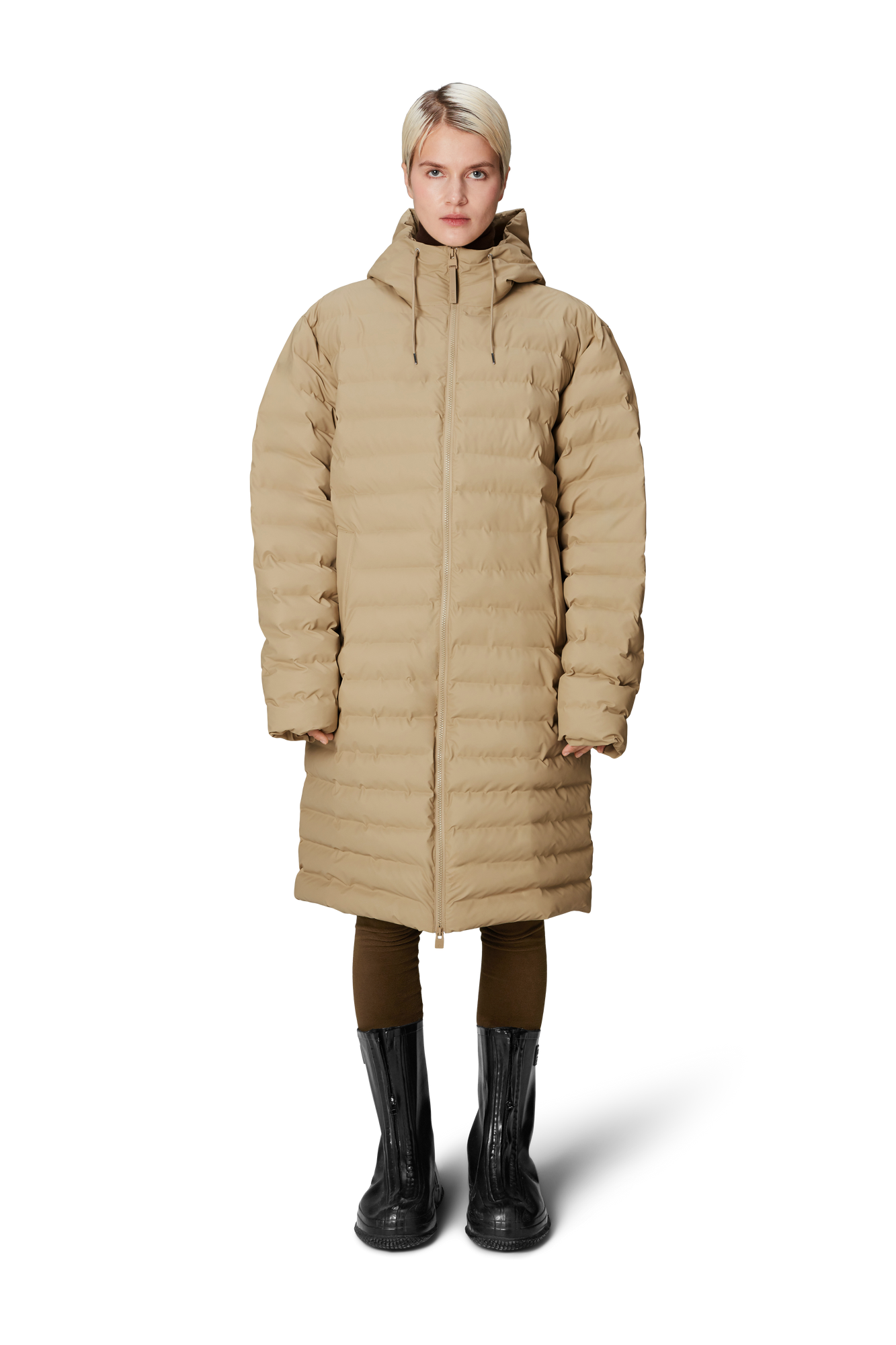 Unisex | Lohja Longer Puffer Jacket | Sand