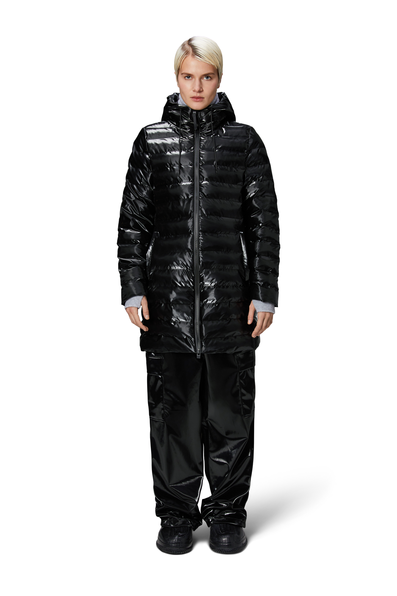 Womens | Lohja Long Puffer Curve Jacket W3T3 | Night