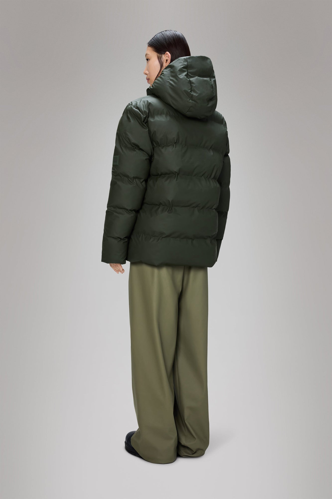 Rains Alta Puffer Jacket Green Jacket