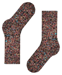 Womens | Color Flakes Boot Socks | Black