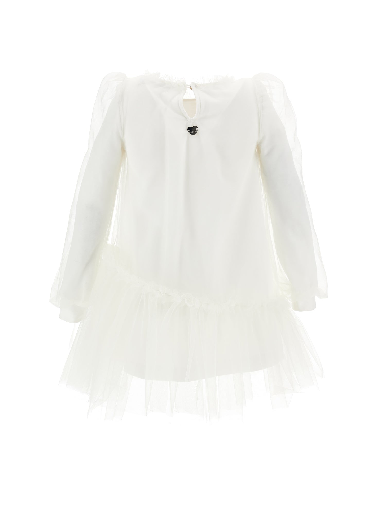 Girls | Tulle Dress With Blouse Sleeves | Cream