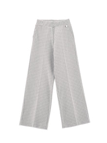 Girls | Knit Palazzo Trousers | Cream/Grey