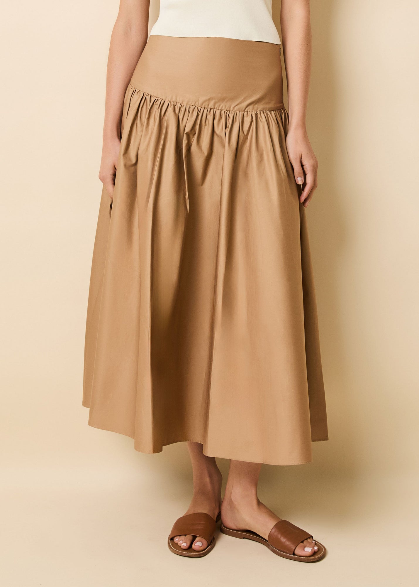 Womens | Magnolia Skirt Poplin | Camel