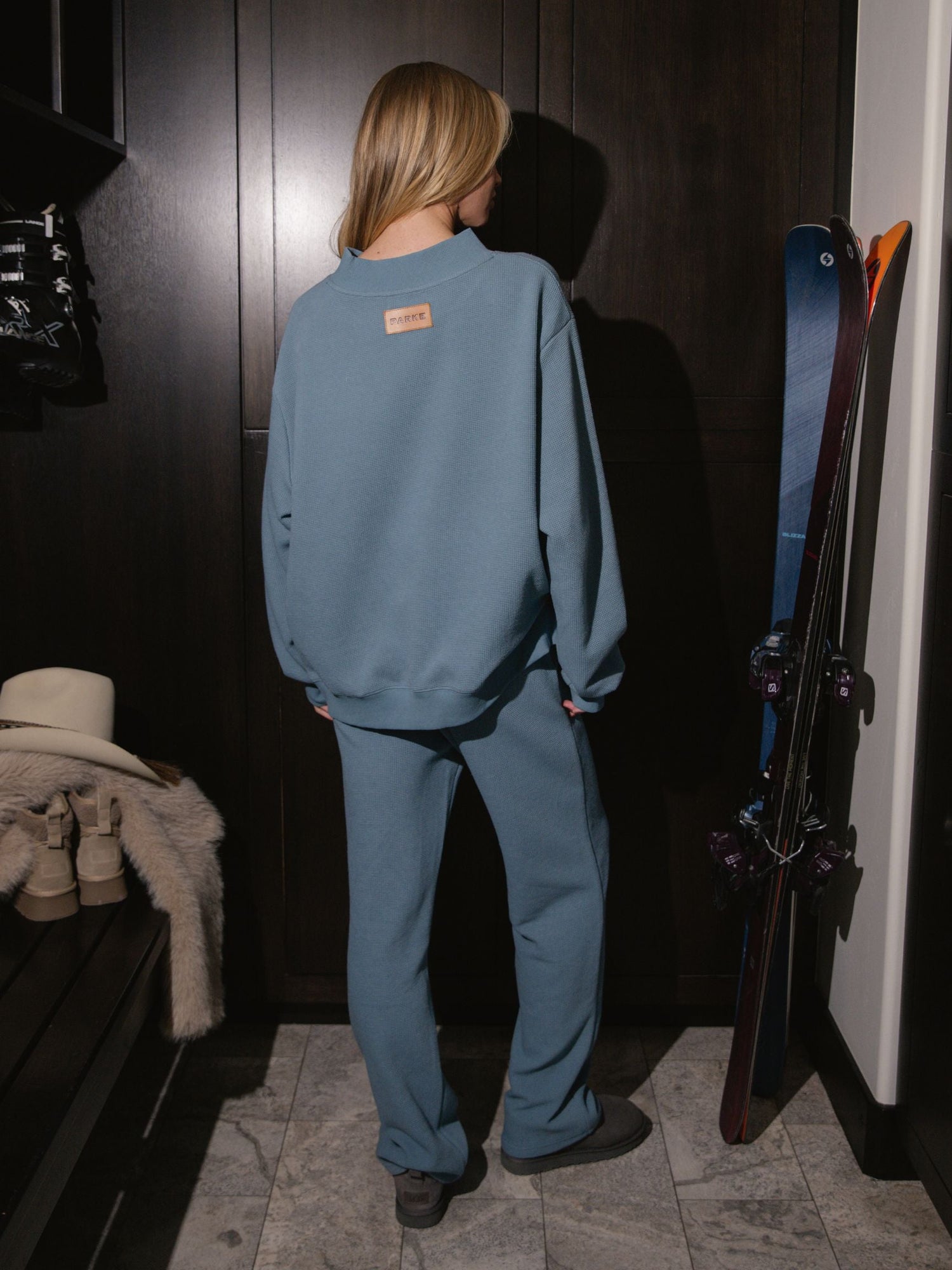 Waffle Boxer Pants | Glacier