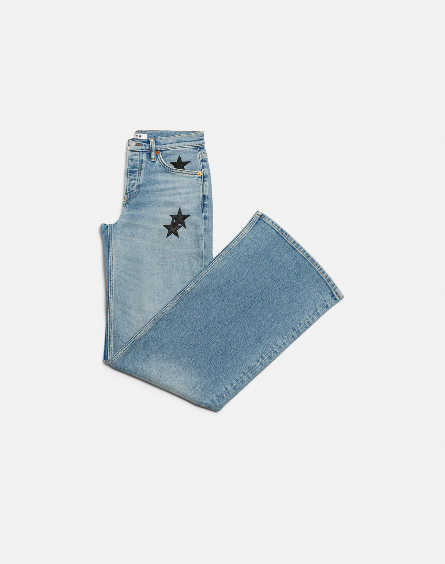 Womens | Comfort Stretch Mid Rise Wide Leg | Opal Indigo Star