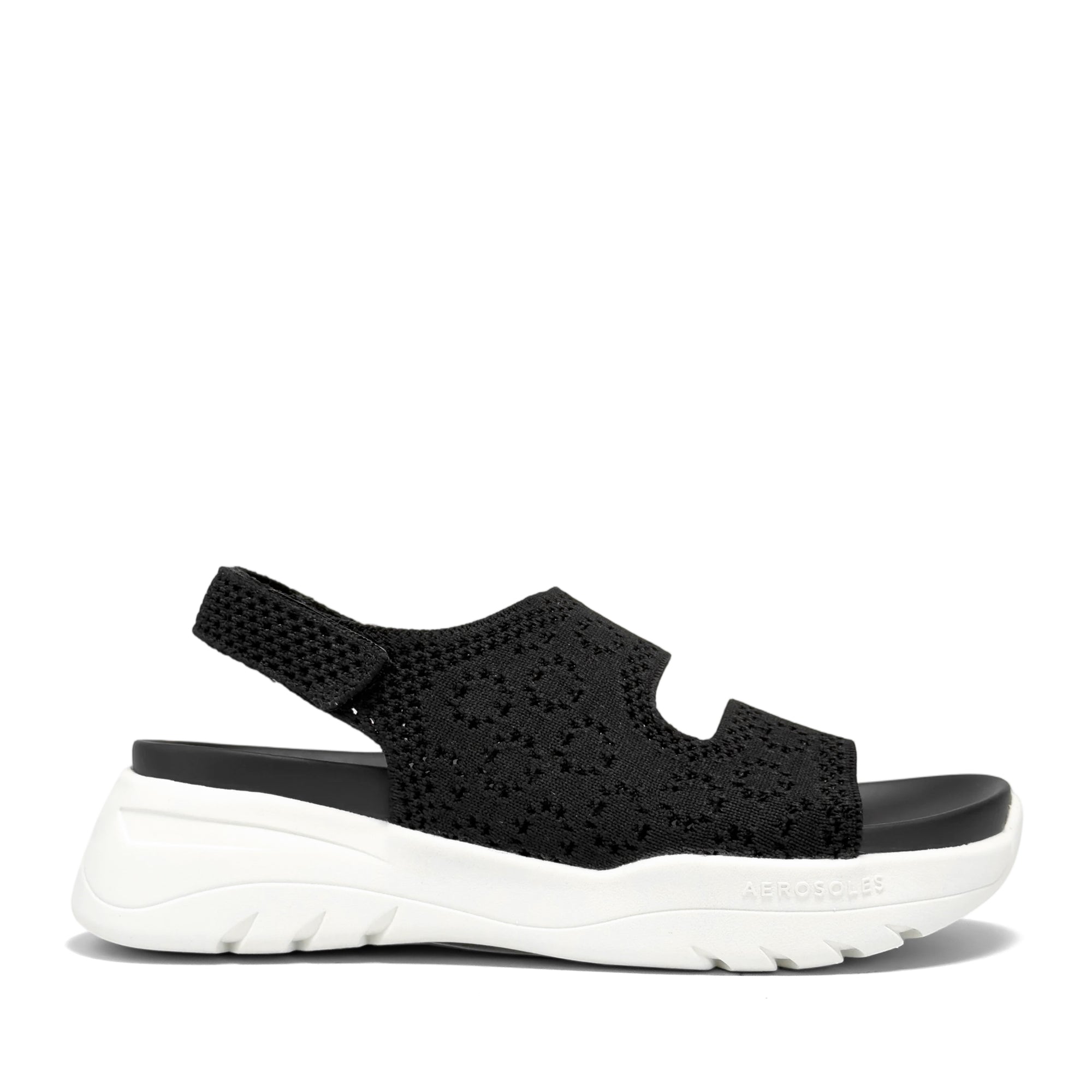 Helsea Sandal Sport | Black Lace Knit
