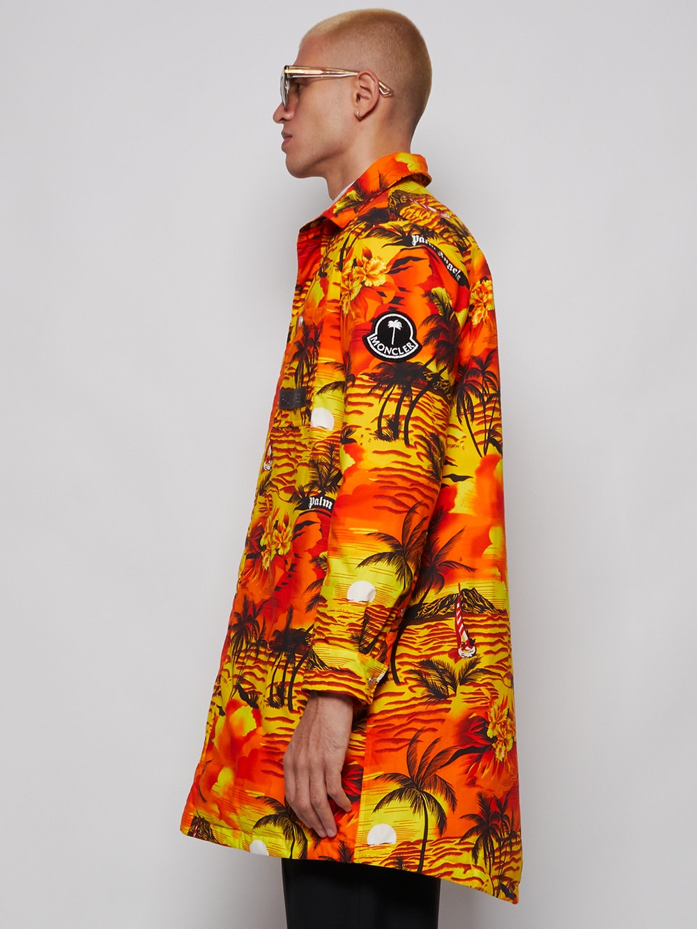 Moncler Genius | 8 Moncler Palm Angels Tamalpais Long Coat Red