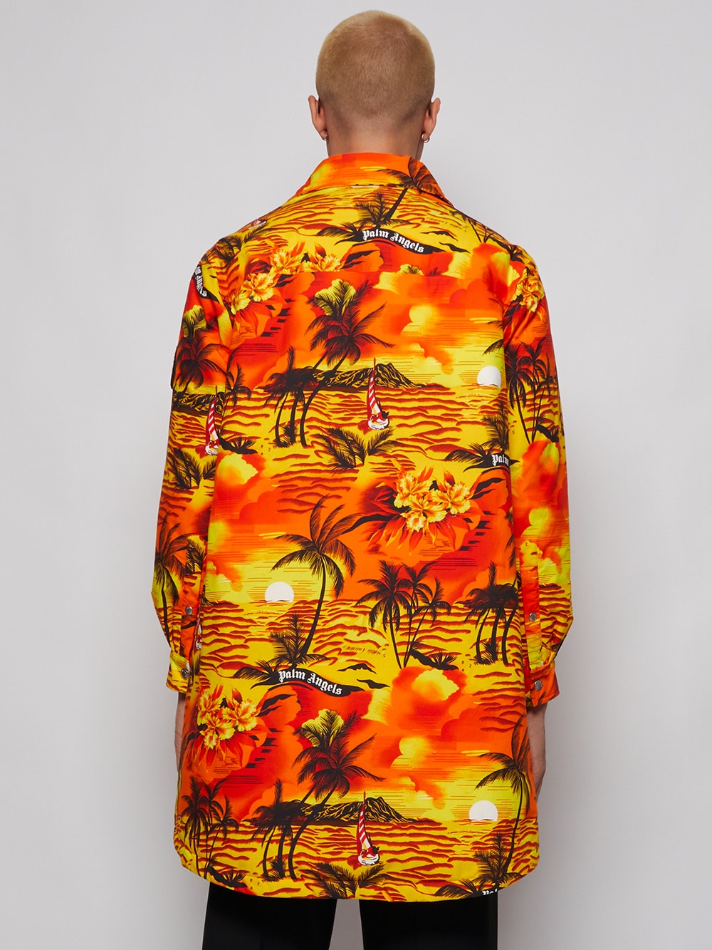 Moncler Genius | 8 Moncler Palm Angels Tamalpais Long Coat Red