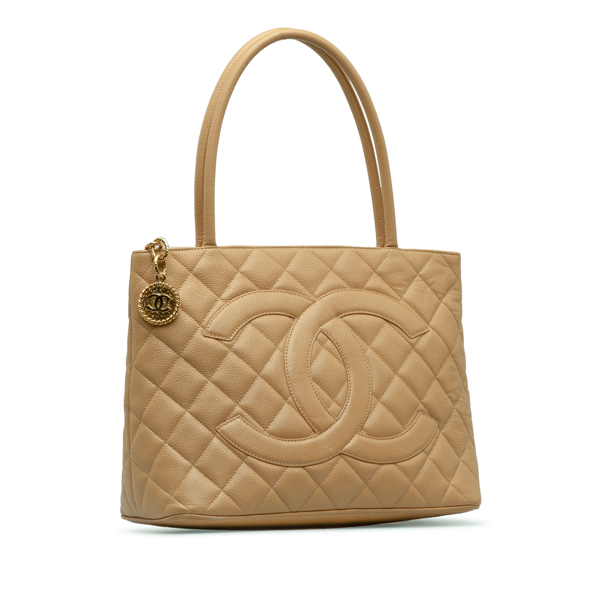 Chanel | Pre-Owned Caviar Medallion Tote - III | Brown/Beige