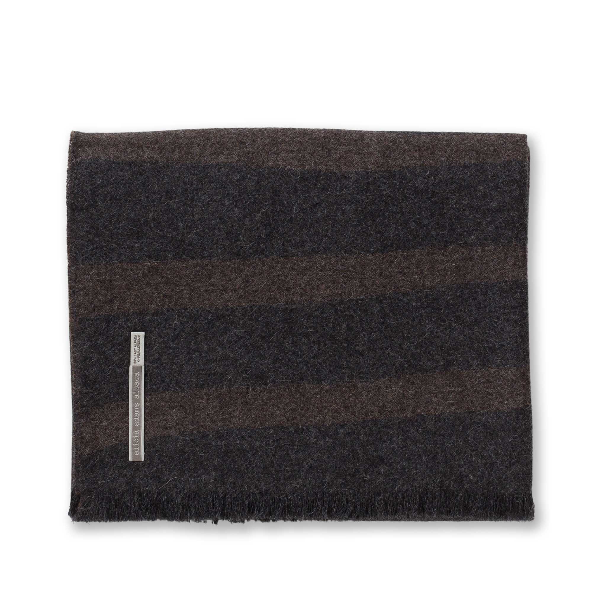 Home | Zebra Throw | Dark Taupe / Charcoal