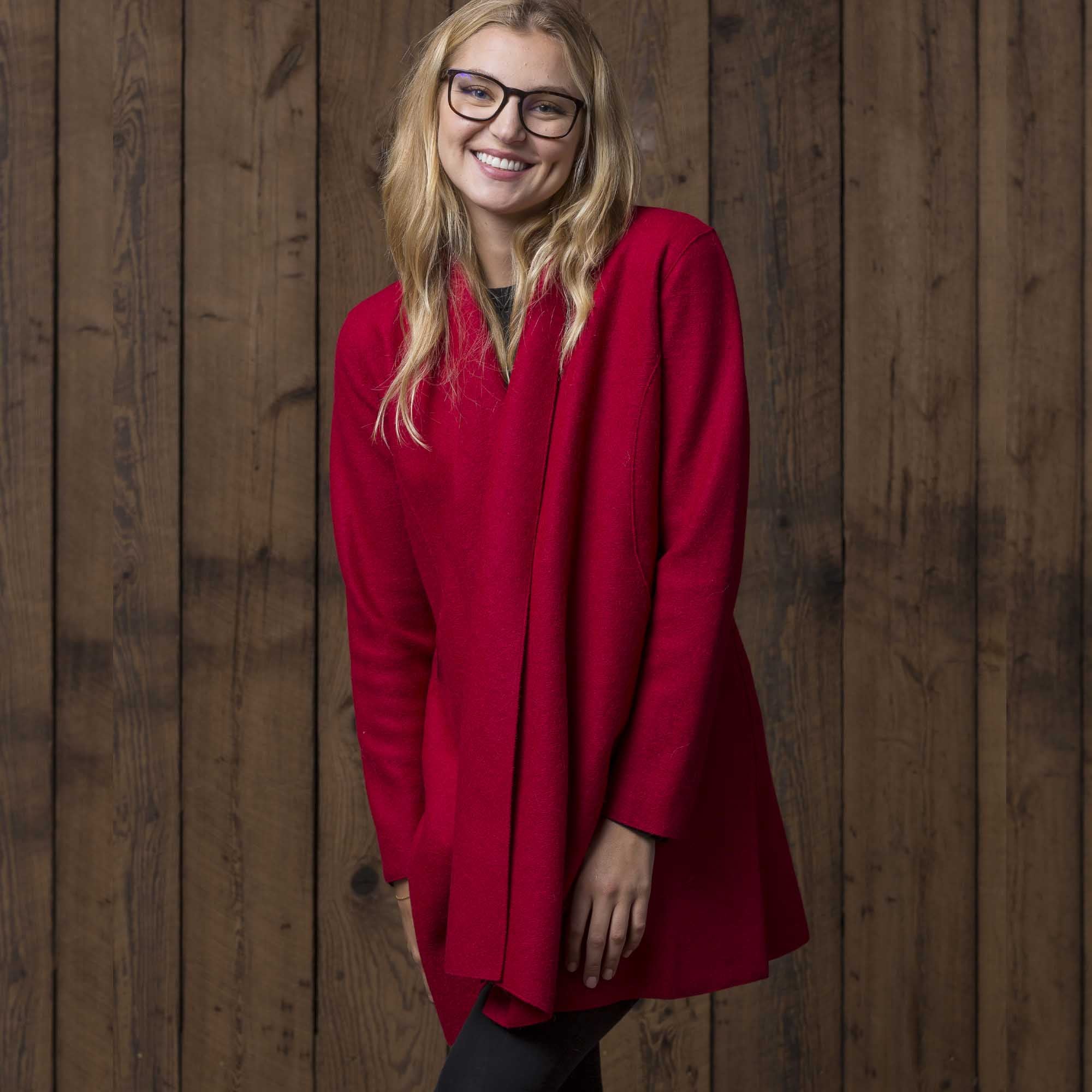 Womens | Swing Coat | Red