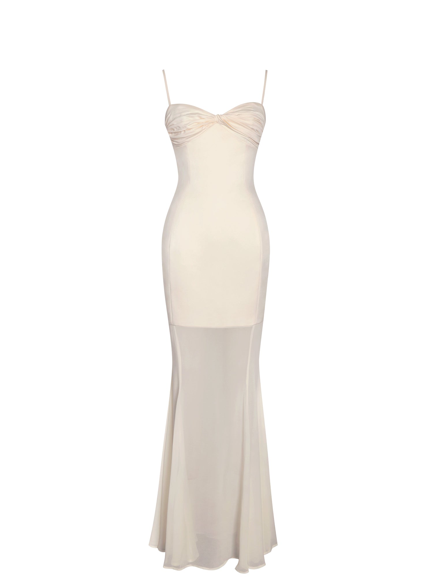 Zayne Ruch Breast Chiffon Mermaid Maxi Dress | Butter Yellow