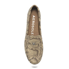 Drita Casual Loafer | Pale Yellow Faux Snake Print