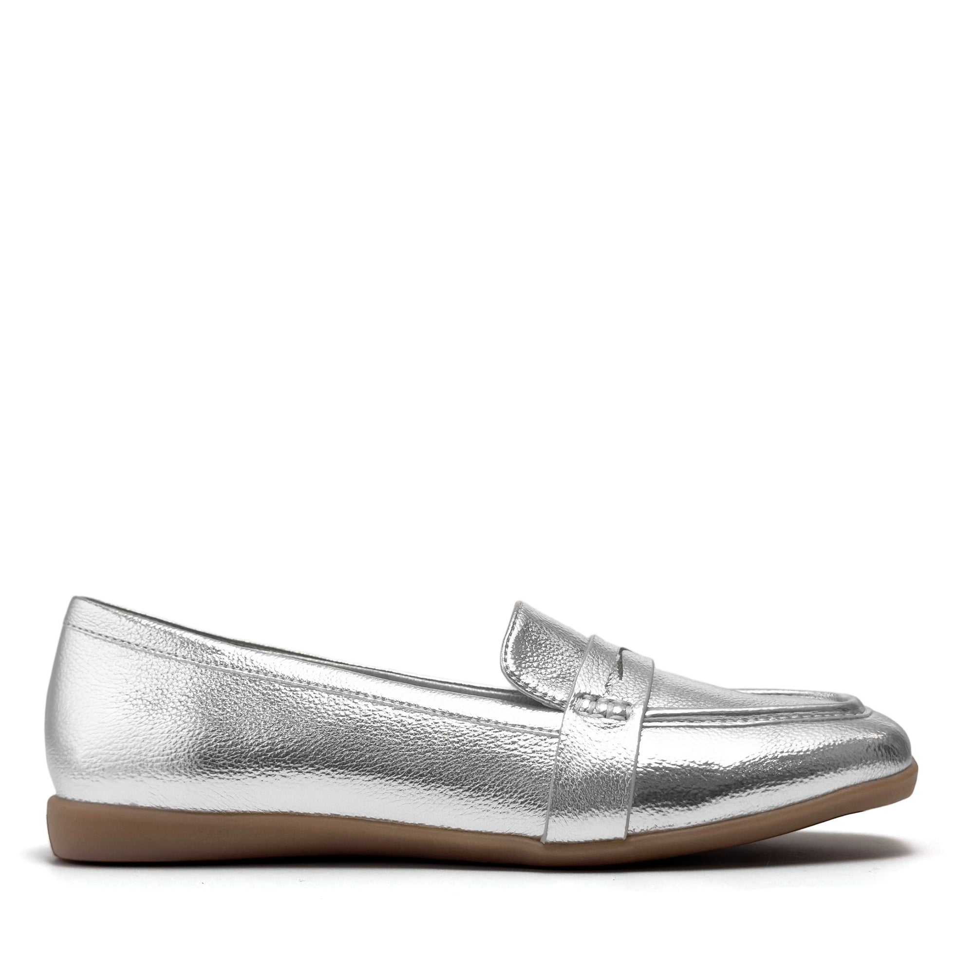 Kody Casual Loafer | Silver Faux Nappa