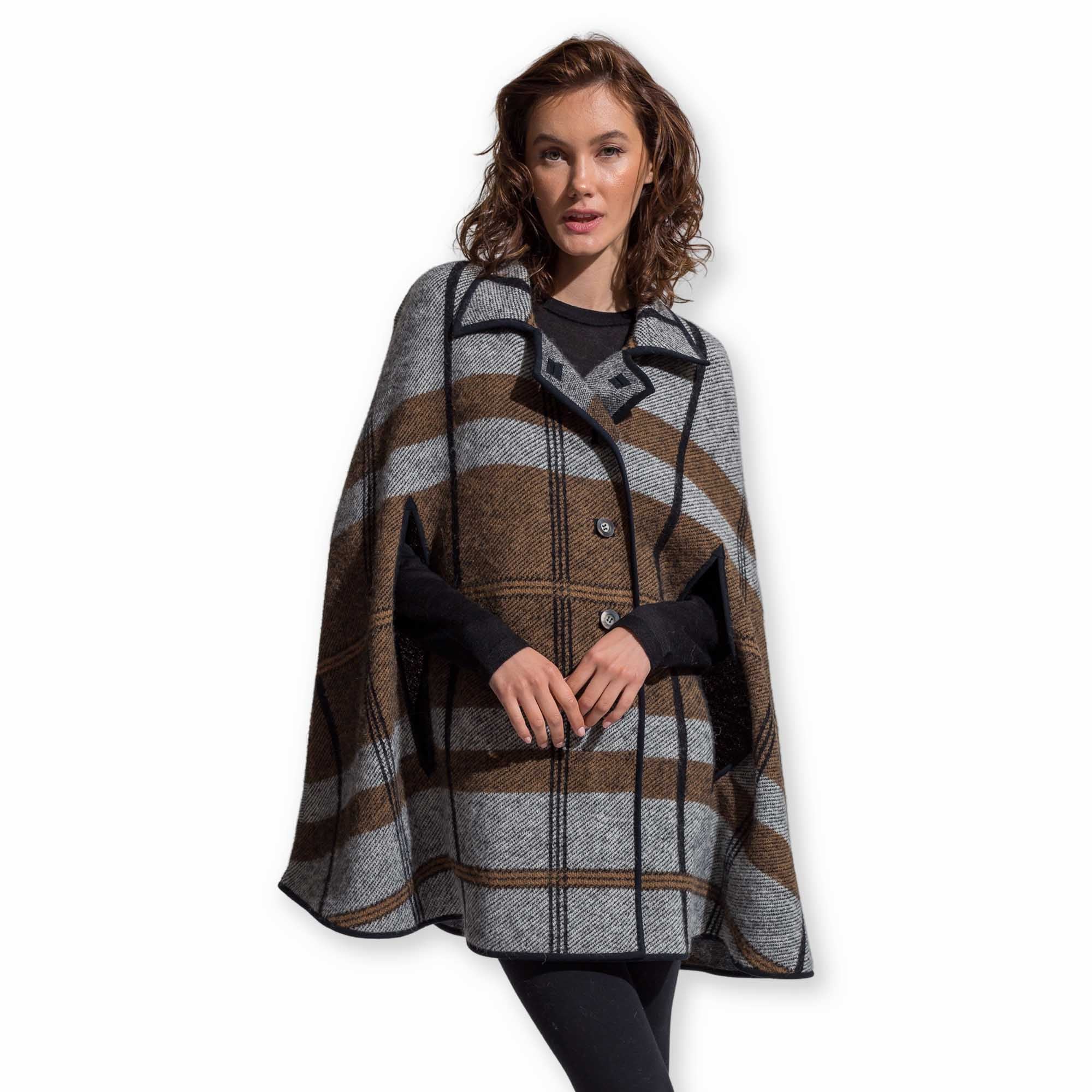 Unisex | Audrey Cape | Cognac / Black