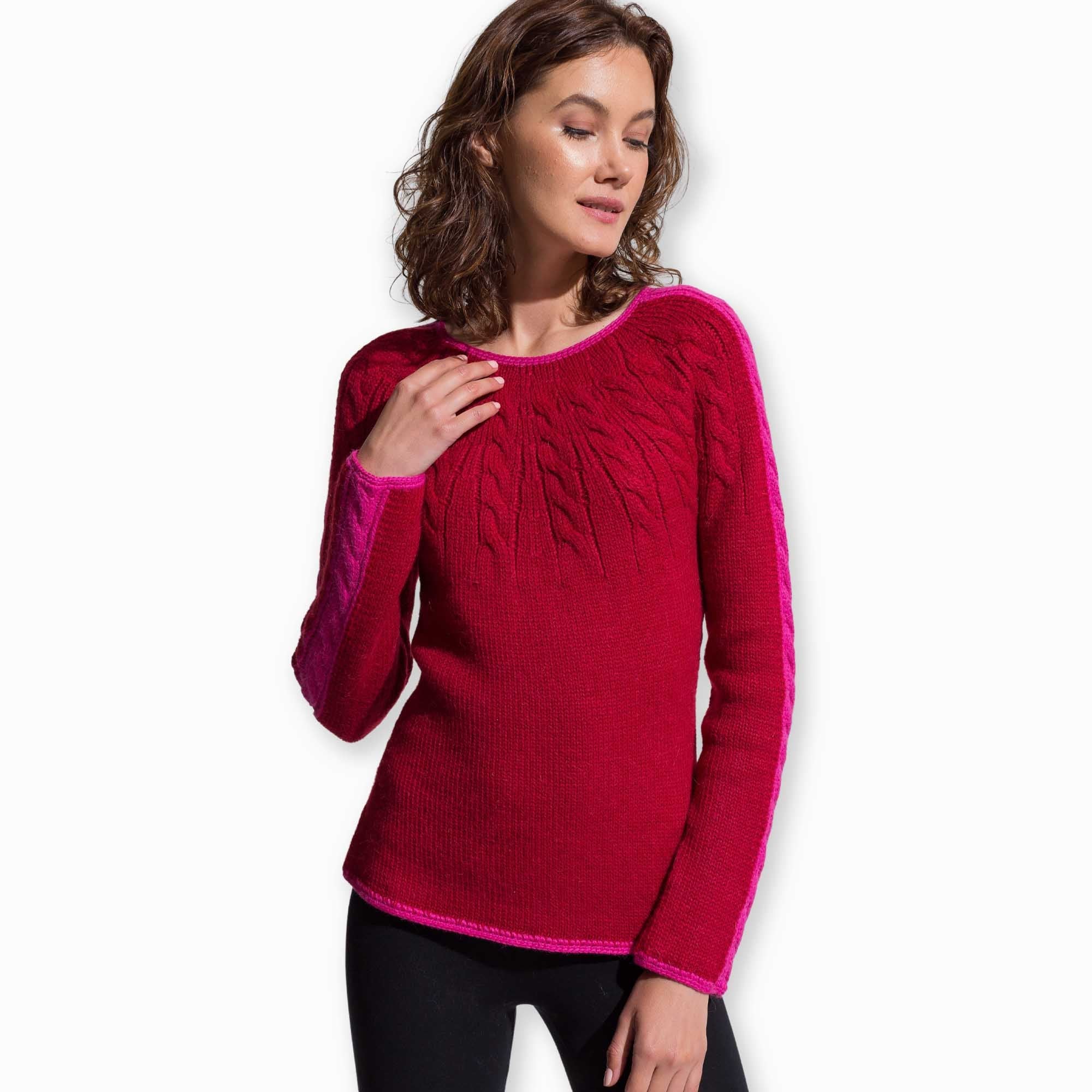 Womens | Twiggy Sweater | Scarlet / Shocking Pink