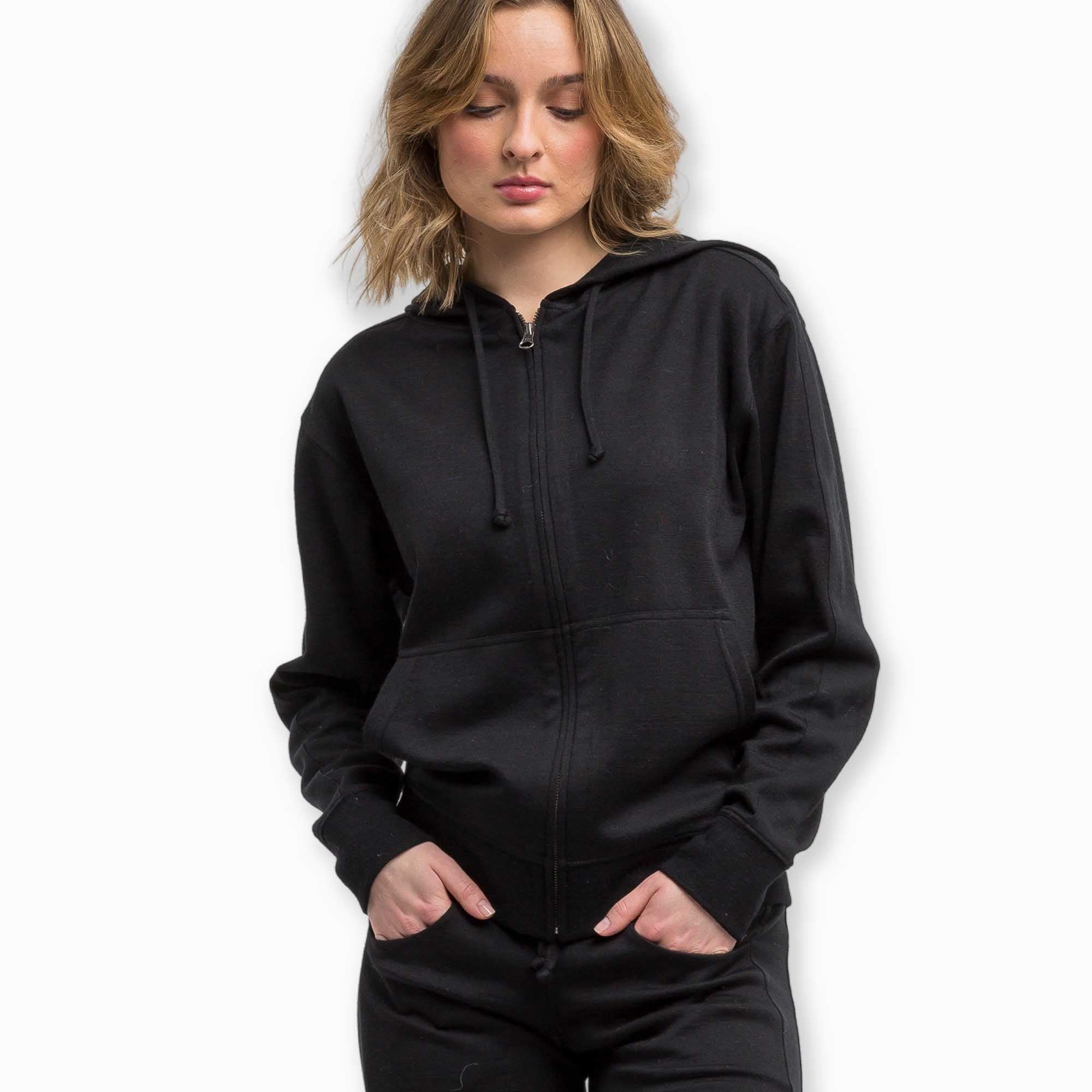 Womens | Malibu Lounge Zip-Up Sweatshirt | Black