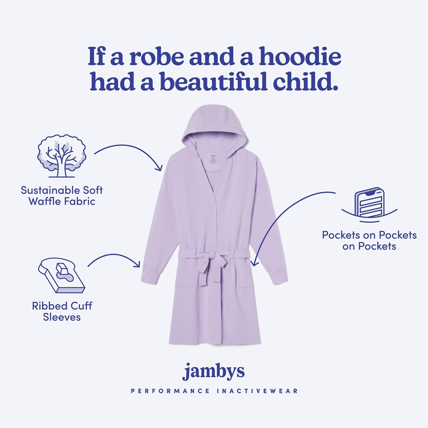 Modal Waffle Spa Robe | Lavender