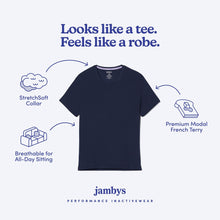 Modal French Terry Lounge Tee | Navy