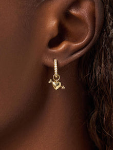 14K Gold Plated Arrow Heart Love Vday Earring Charms For Women Ana Luisa Cupid_S Heart Charms