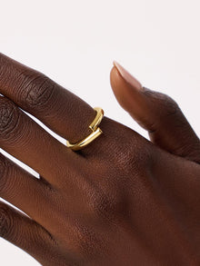 14K Gold Plated Open Hearts Love Valentines Day Statement Band Rings For Women Ana Luisa Clover