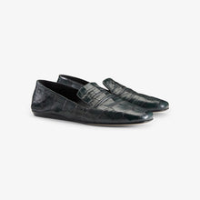 still image of the grace loafer in green croc | Lead