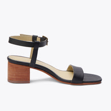 Lucia Block Heel Sandal Black Women's Leather Sandal Nisolo