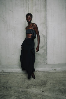 Illusion Winged Maxi Skirt | Ivory