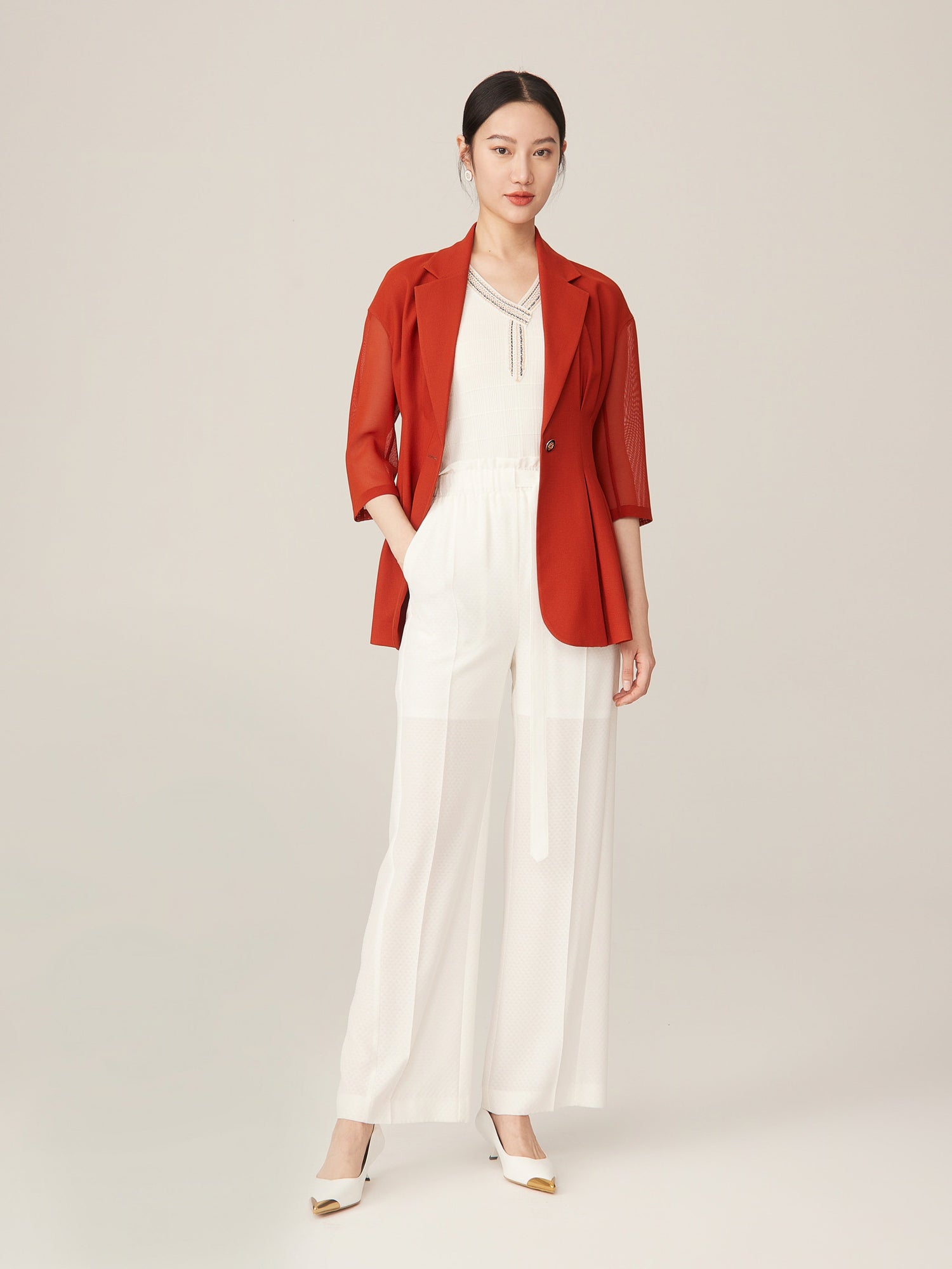 Wide Leg Pants | White