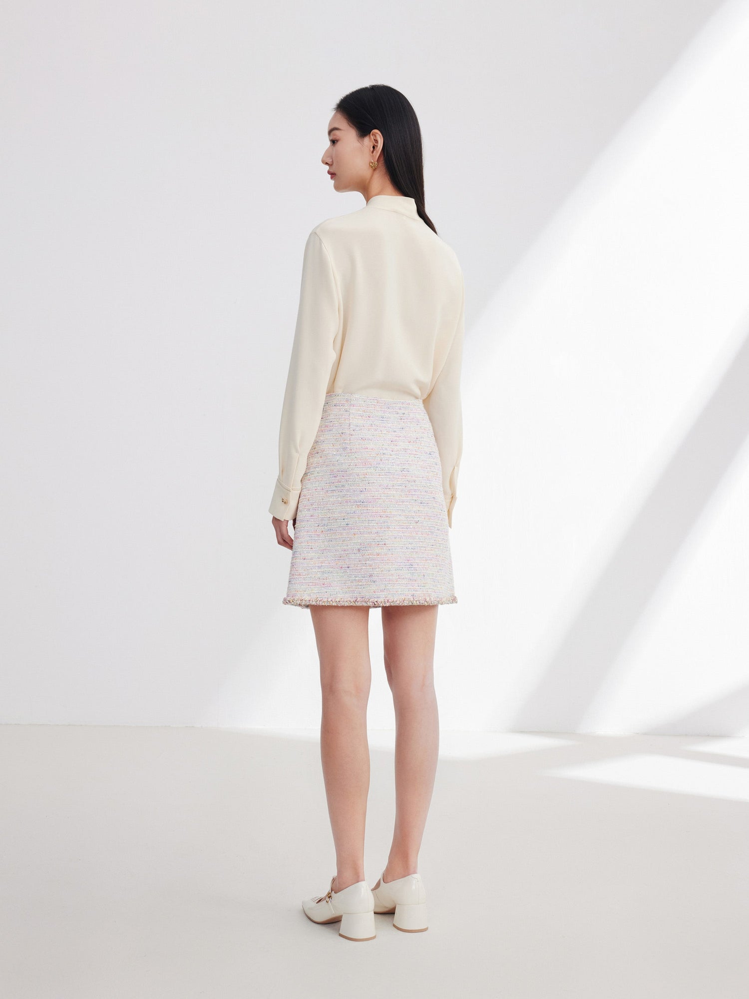 Tweed Mini Skirt | Pink
