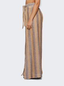 Women | Lisa Marie Fernandez | Farrah Wrap Pant | Siena Natural Striped Chios Gauze