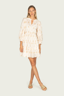 Lorien Dress | Antique Creme x Gold Print