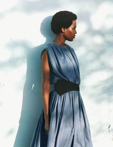 Womens | The Soft Gathered Dress | Chambray