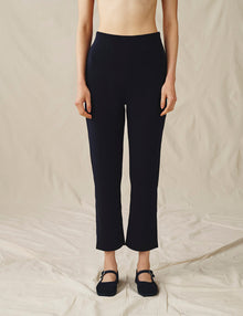 Womens | The High-Waisted Knit Pant | Midnight