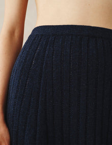 Womens | The Knit Skirt | Navy Melange