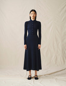 Womens | The Knit Skirt | Navy Melange