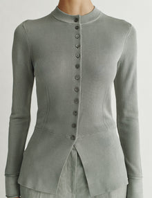 Womens | The Sculpted Cardigan | Steel
