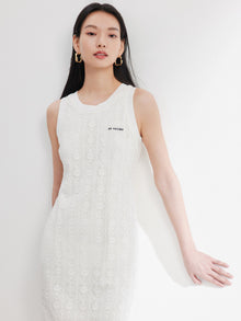 Sleeveless Dress | White