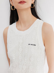 Sleeveless Dress | White